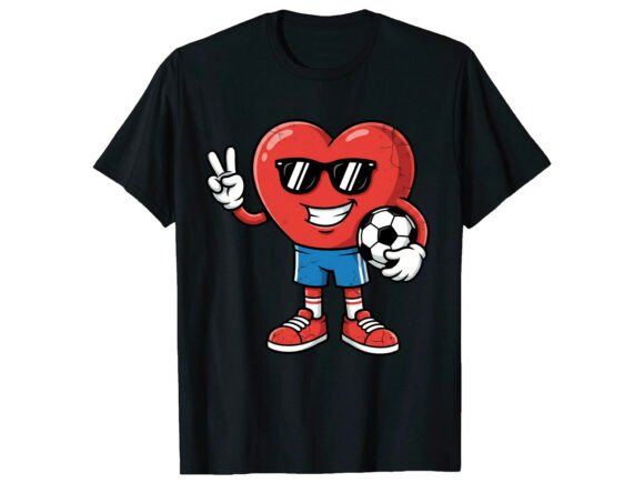 Cute Heart Player Soccer T-Shirt Review