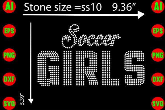 Enhance Your T-Shirt Designs with Soccer Girls Rhinestone Templates