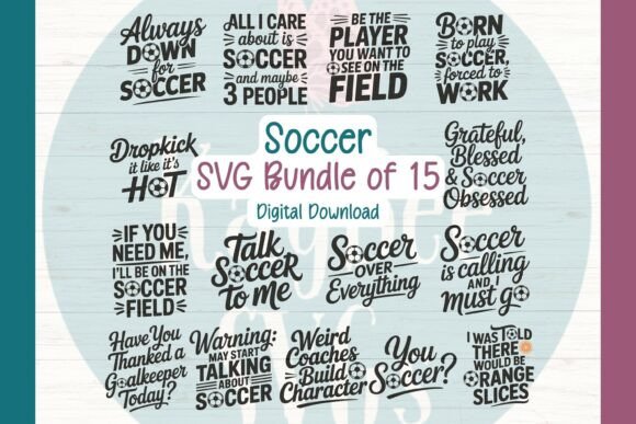 Enhance Your T-Shirt Designs with Soccer SVG Bundle Graphics