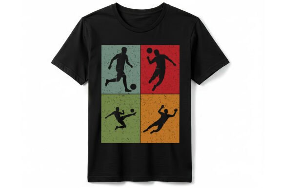 Retro Pop Art Soccer T-Shirt: A Versatile Graphic Design