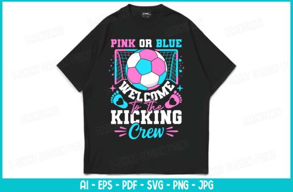 Review: Soccer Gender Reveal T-Shirt Design for Graphics