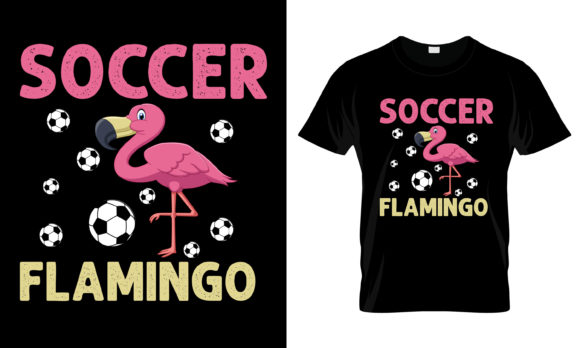 Soccer Flamingo T-Shirt: A Unique Embroidery Design