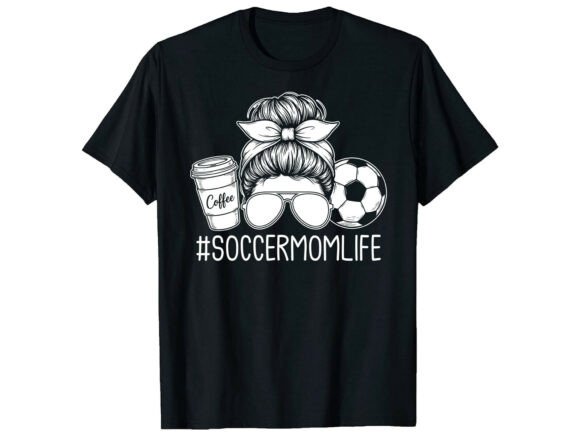 Soccer Mom Life Soccer T-Shirt: A Dynamic Graphics Asset