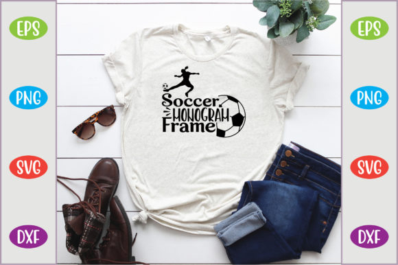 Soccer Monogram Frame: A Versatile Graphics Asset for T-Shirt Designs